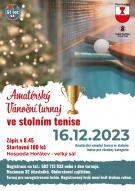 Amatérský Vánoční turnaj ve stolním tenise 2