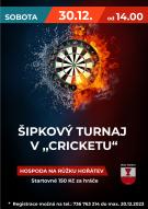 Šipkový turnaj v Cricketu 30.12. od 14.00 1